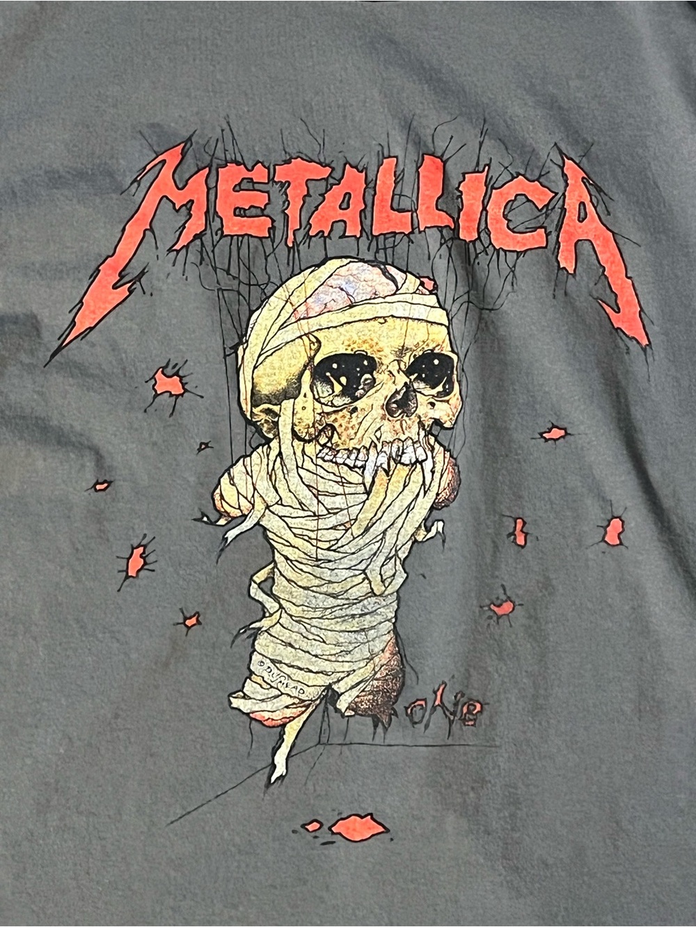 Metallica Gray Men’s Size Large Tee - Gray